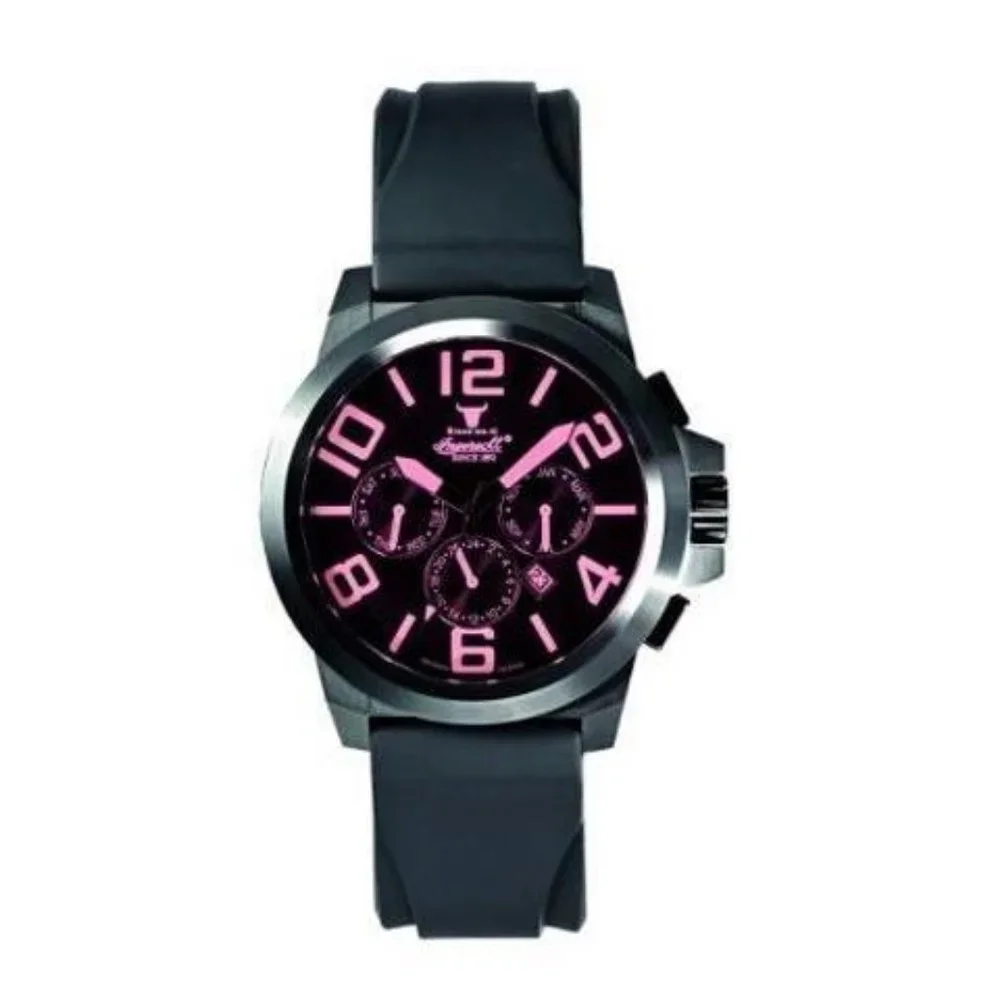 INGERSOLL MEN'S BISON 48MM BLACK POLYURETHANE BAND AUTOMATIC WATCH 4107BBPU